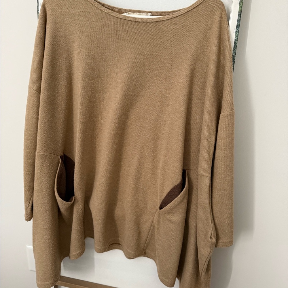 A'Reve Tan Knit Sweater
